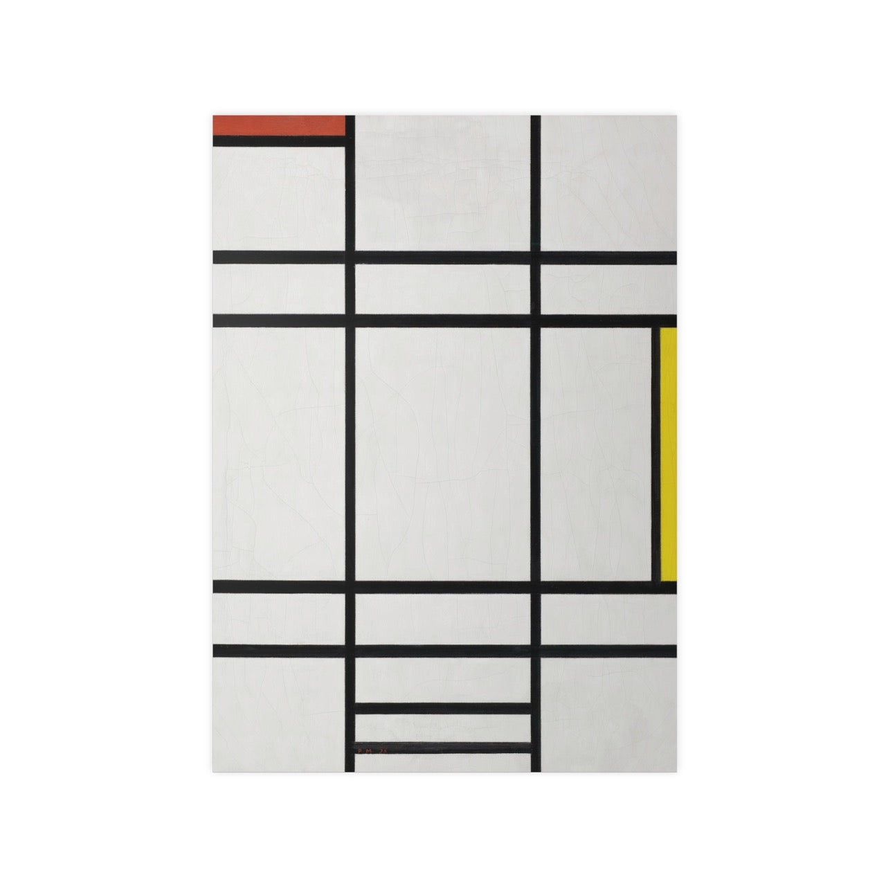Piet Mondrian Fine Art Print - Composition in White, Red, and Yellow (1936)