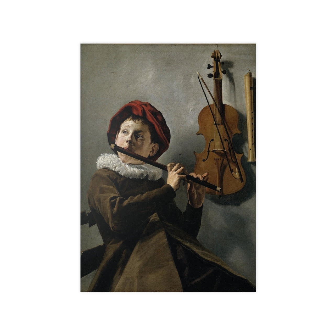 Judith Leyster Fine Art Print -  Boy Playing the Flute (1630s)