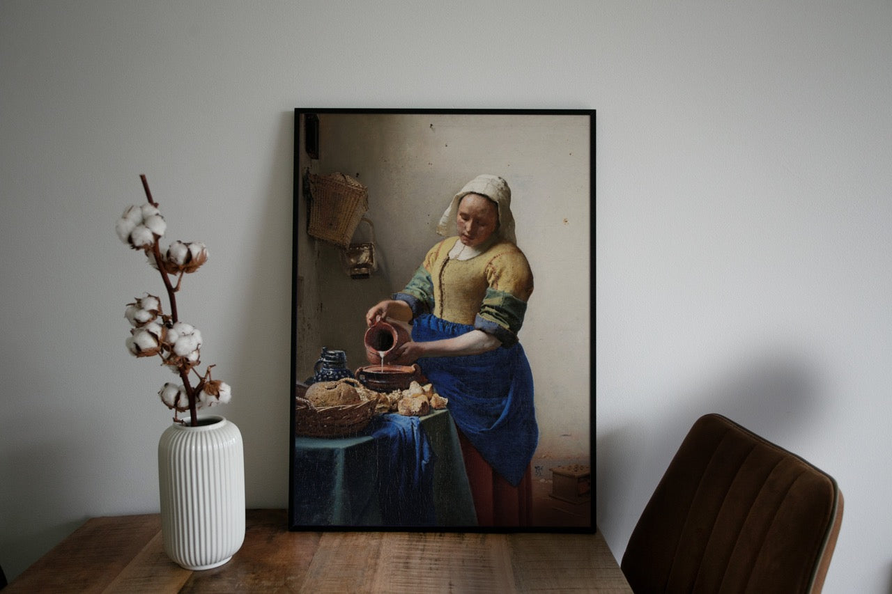 Vermeer Fine Art Print - The Milkmaid (c. 1660)