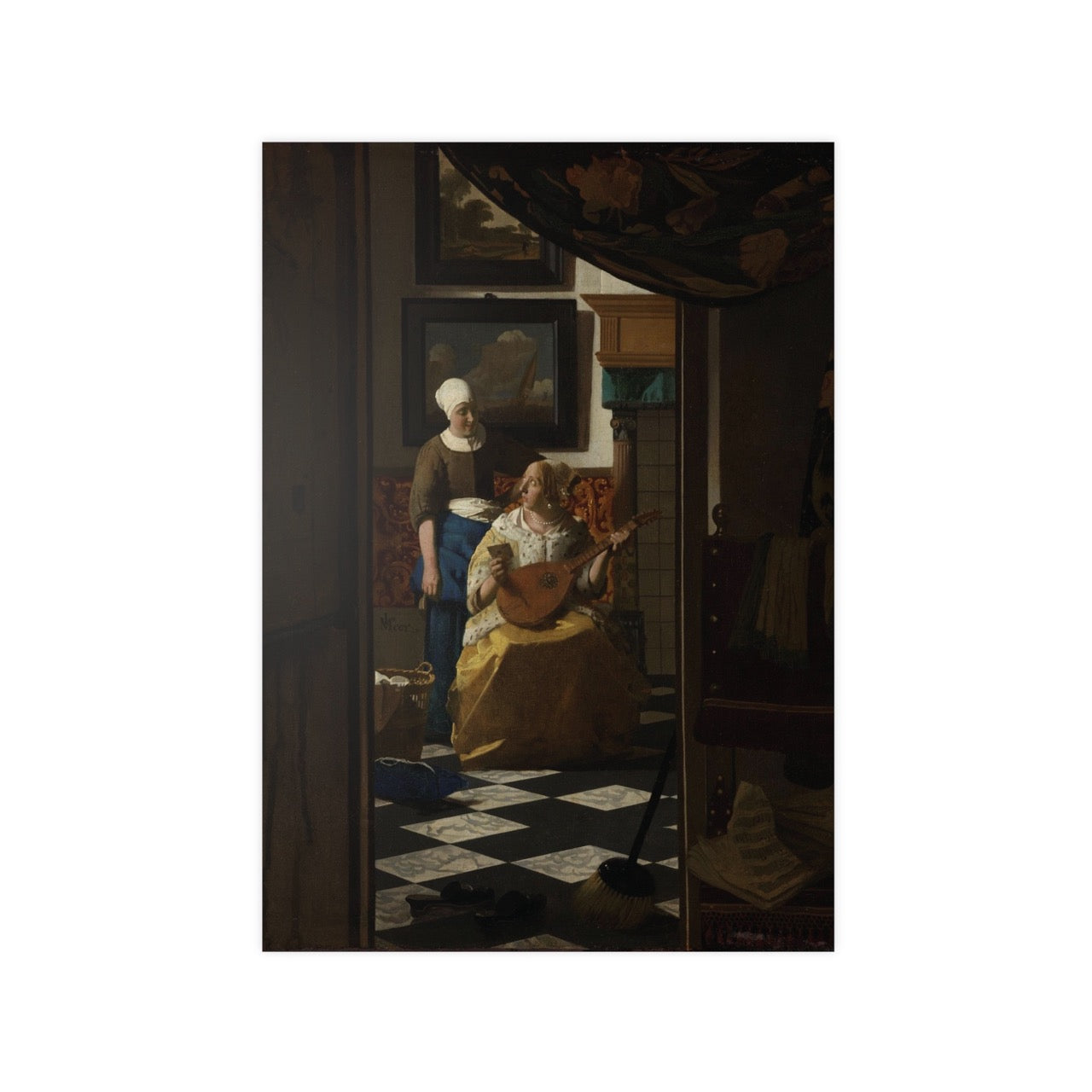 Vermeer Fine Art Print - The Love Letter (c. 1669 - c. 1670)